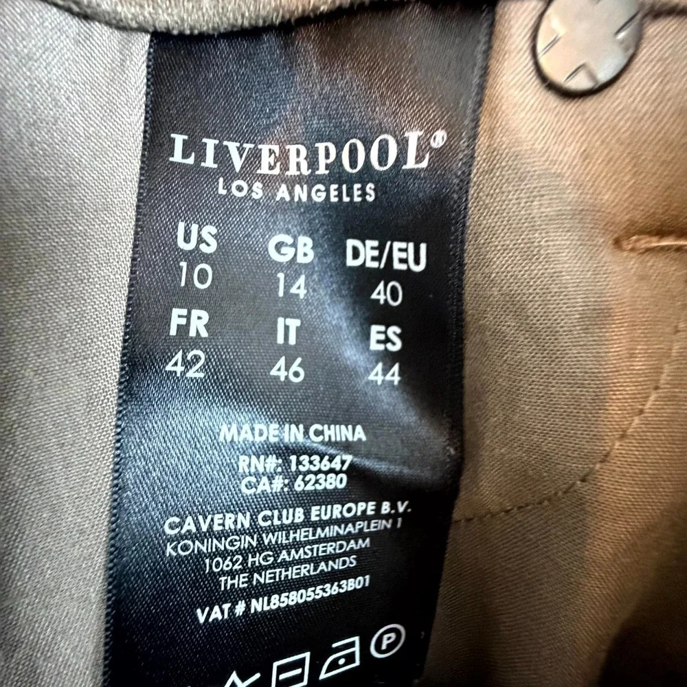 Liverpool clothing sizes